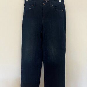 Eileen Fisher Jeans Womens Size 4 Straight Leg Blue Denim Stretch Dark Wash